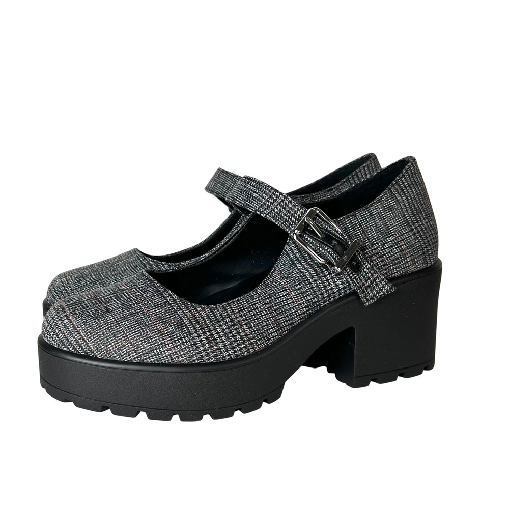 GB Gianni Bini This-Love Glen Plaid Lugged Platform Mary Janes Size 9.5 - Picture 4 of 8